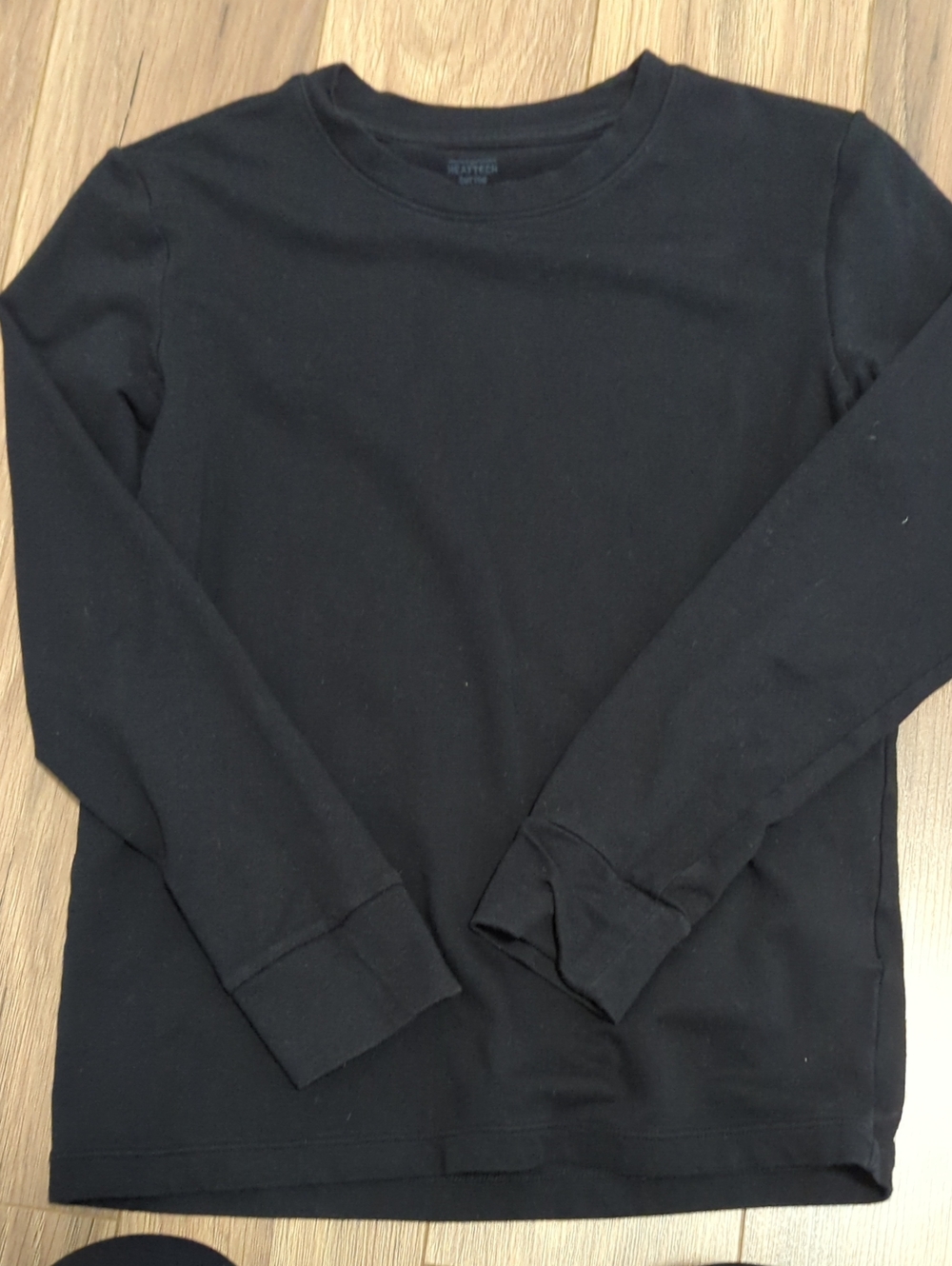 Uniqlo Black Kids' Long-Sleeve Crewneck Tee